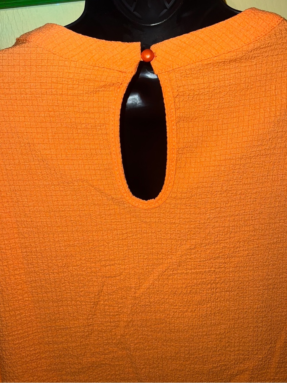 SHEIN Orange Textured Puff Sleeve Relax Fit Casual Shift Dress Size XL - Picture 6 of 7